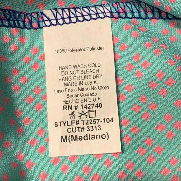 Primi Teal & Hot Pink Geometric Kimono M Swim Cov - Picture 12 of 12